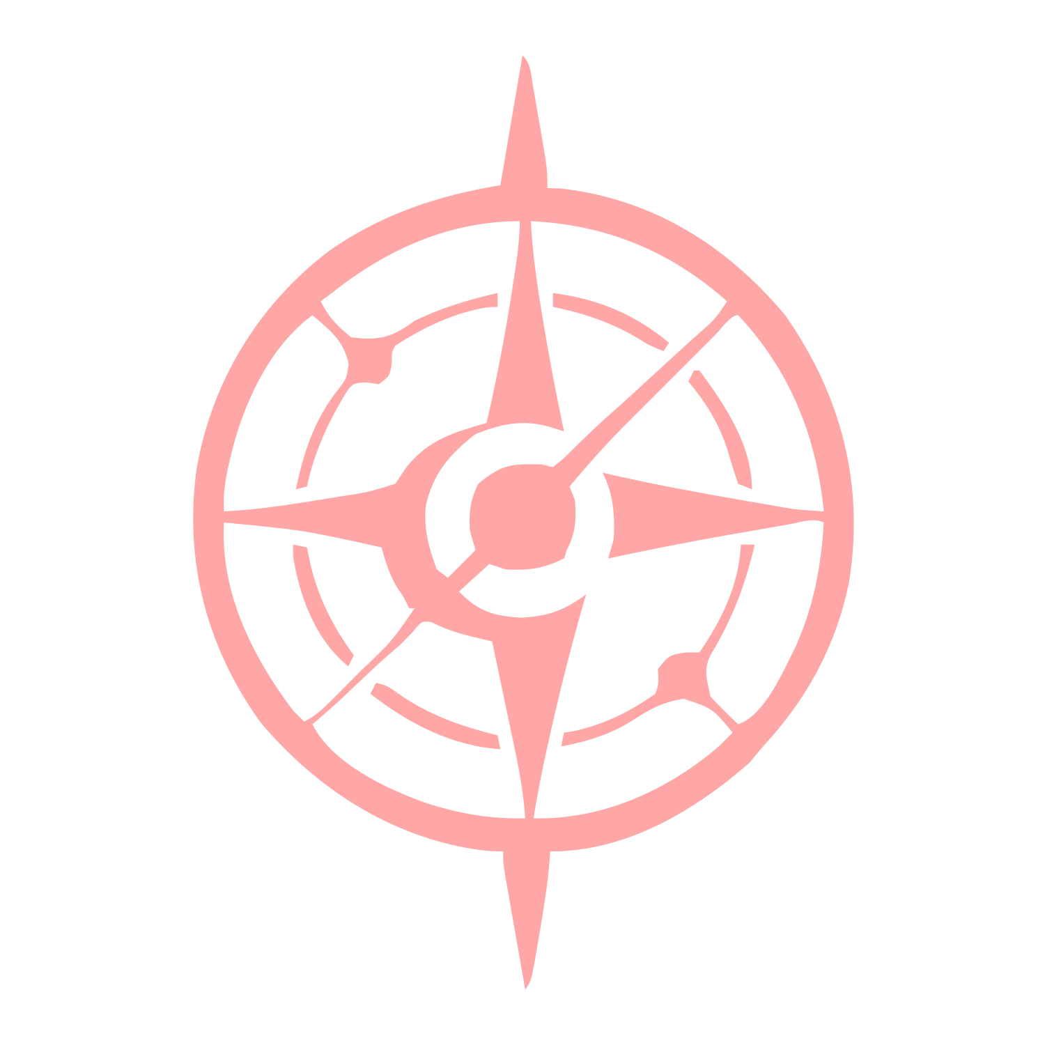 Compass Rose Astrolabe Logo #ffa6a6