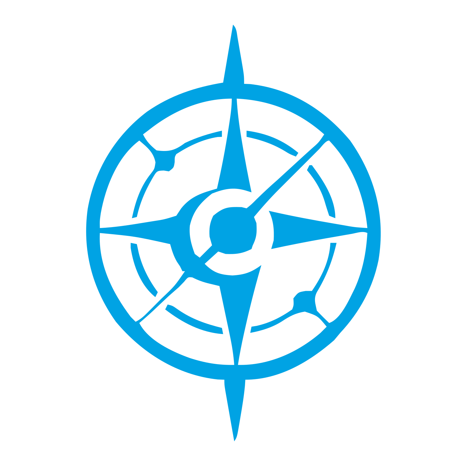 Compass Rose Astrolabe Logo #00a3e4