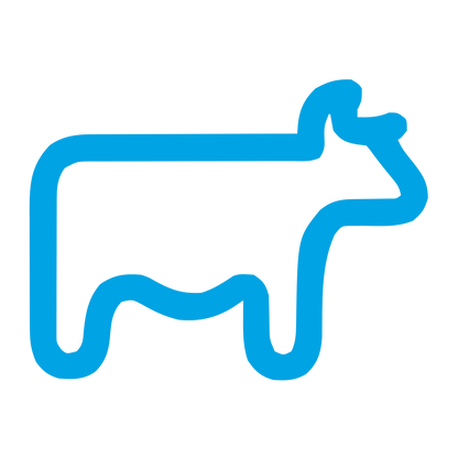 Monoline Cow Logo #00a3e4