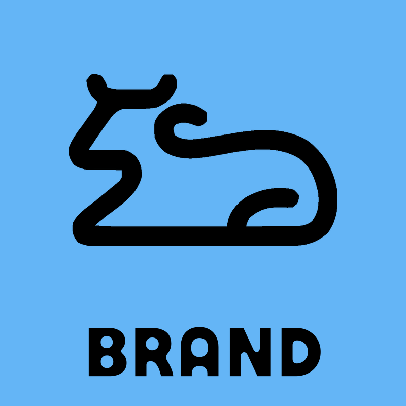 Monoline Cow Resting Logo preview