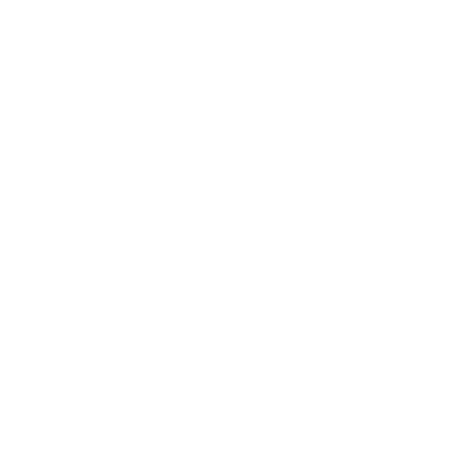 Monoline Cow Resting Logo #ffffff