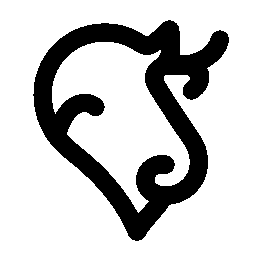 Monoline Cow Head Logo