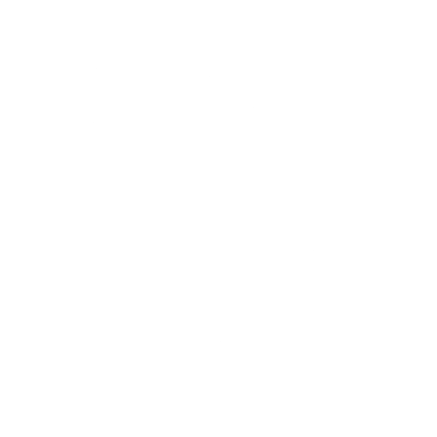 Monoline Cow Head Logo #ffffff