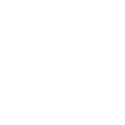 Monoline Cow Head Logo #ffffff