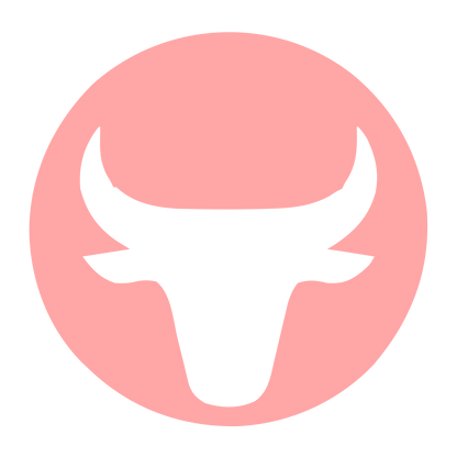Bull Head Circle Logo #ffa6a6