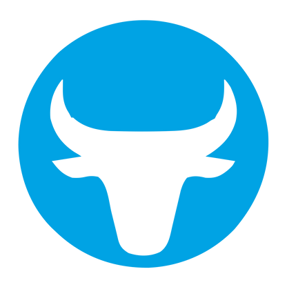 Bull Head Circle Logo #00a3e4