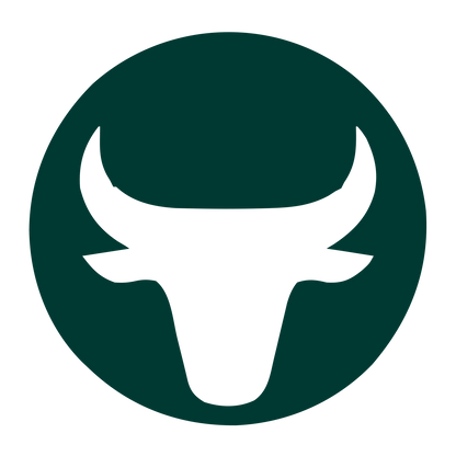 Bull Head Circle Logo #003932