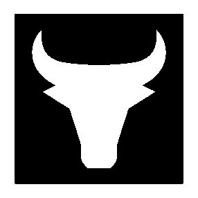 Bull Skull Negative Space Logo