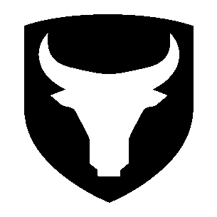 Bull Skull Shield Logo