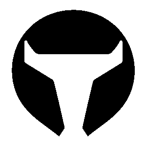 Bull Horns Negative Space Logo