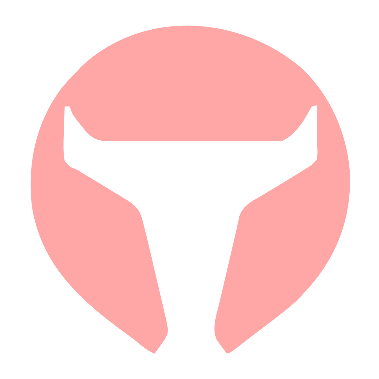 Bull Horns Negative Space Logo #ffa6a6