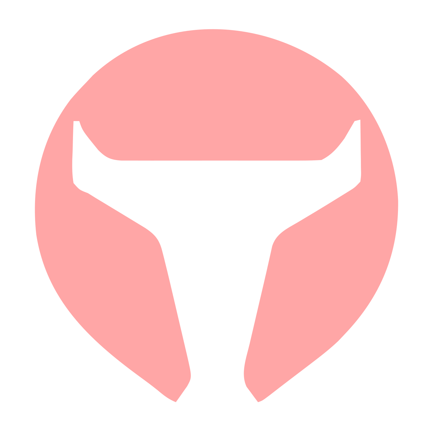 Bull Horns Negative Space Logo #ffa6a6