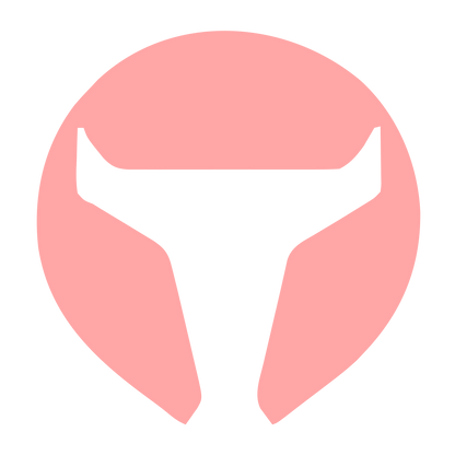 Bull Horns Negative Space Logo #ffa6a6