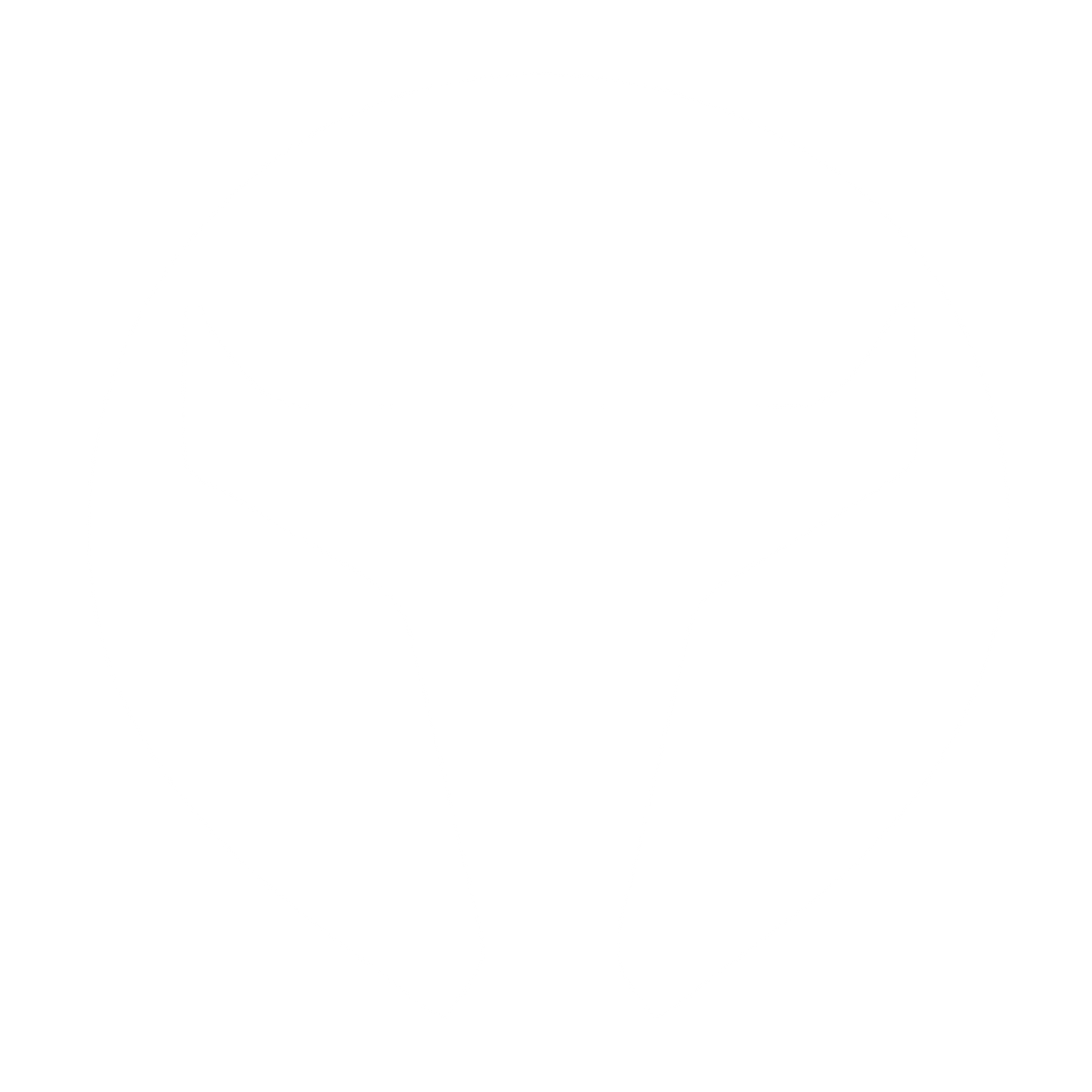 Bull Horns Negative Space Logo #ffffff