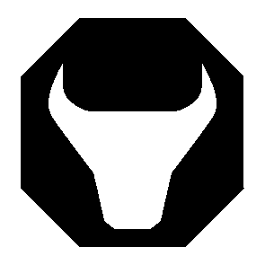Bull Head Negative Space Logo