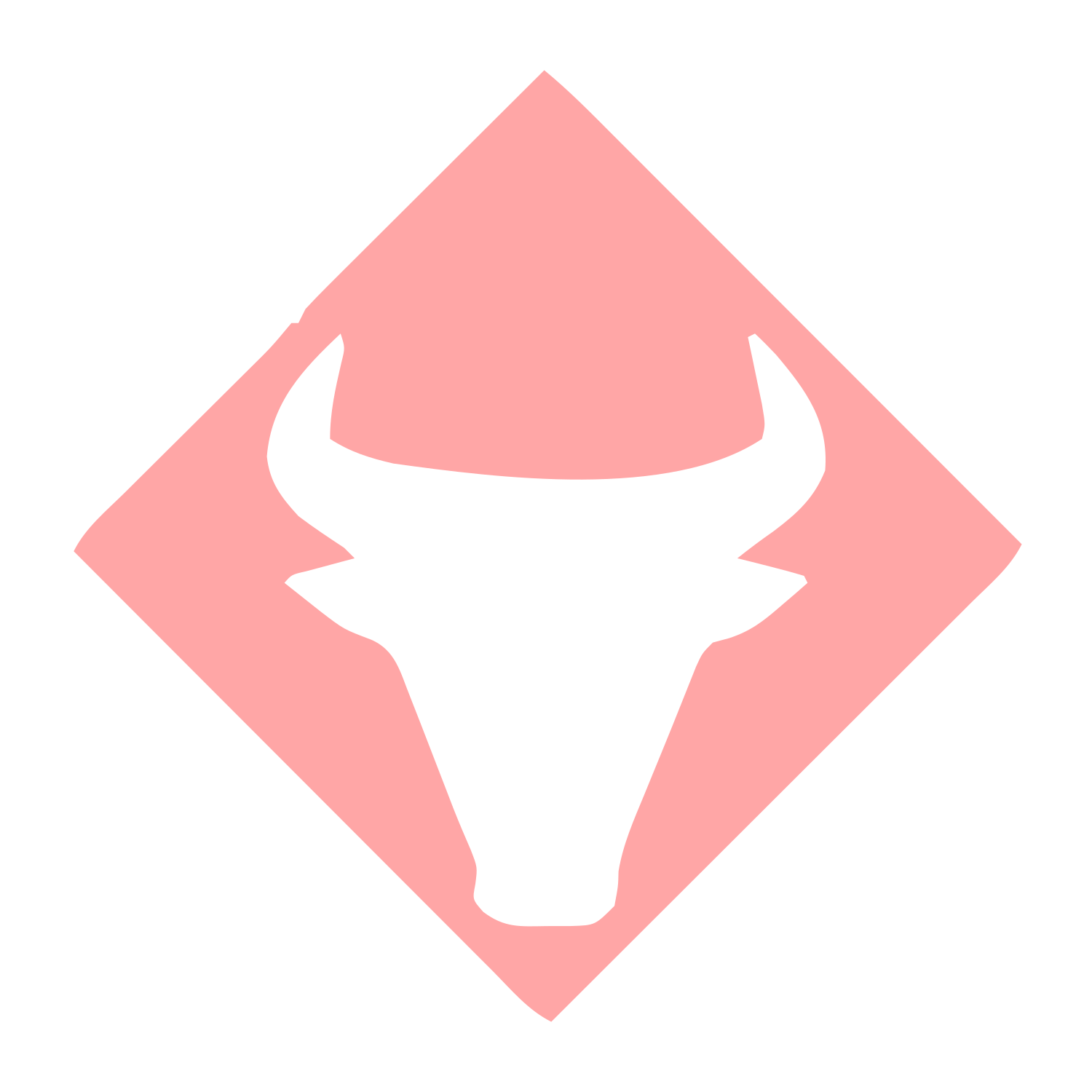 Bull Skull Diamond Logo #ffa6a6