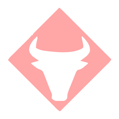 Bull Skull Diamond Logo #ffa6a6