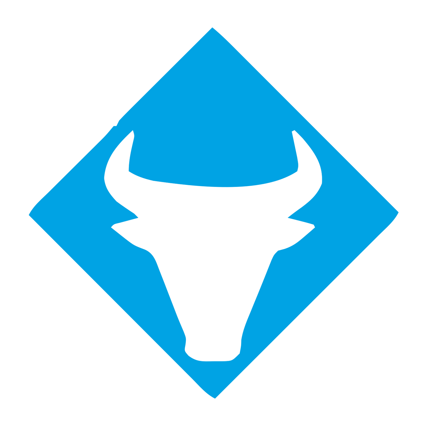 Bull Skull Diamond Logo #00a3e4