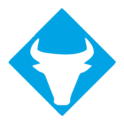 Bull Skull Diamond Logo #00a3e4
