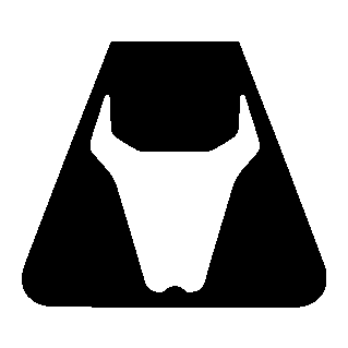 Bull Skull Negative Space Logo