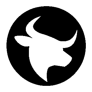 Negative Space Bull Logo