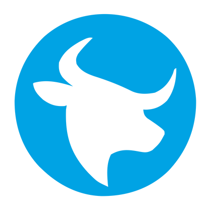Negative Space Bull Logo #00a3e4