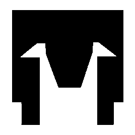 Brutalist Sheep Face Logo