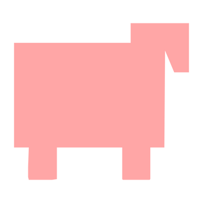 Brutalist Sheep Logo #ffa6a6