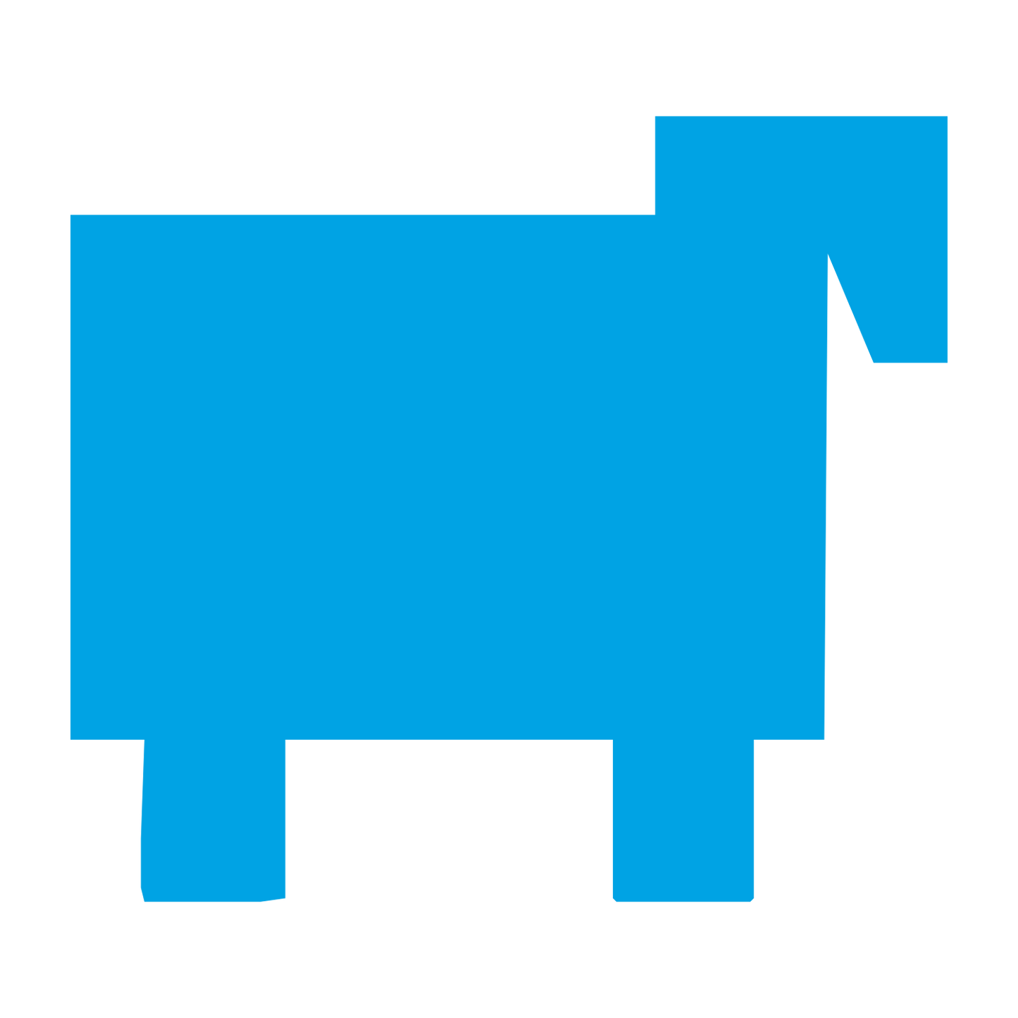 Brutalist Sheep Logo #00a3e4