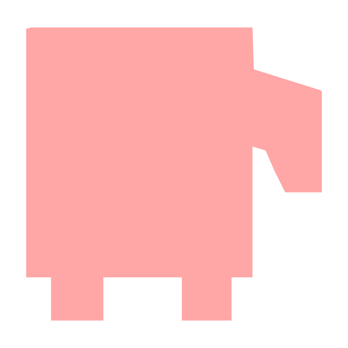 Brutalist Sheep Logo #ffa6a6