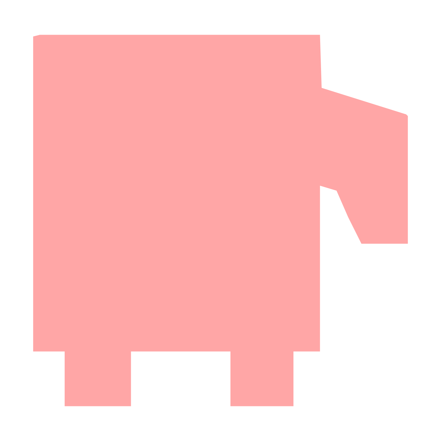 Brutalist Sheep Logo #ffa6a6