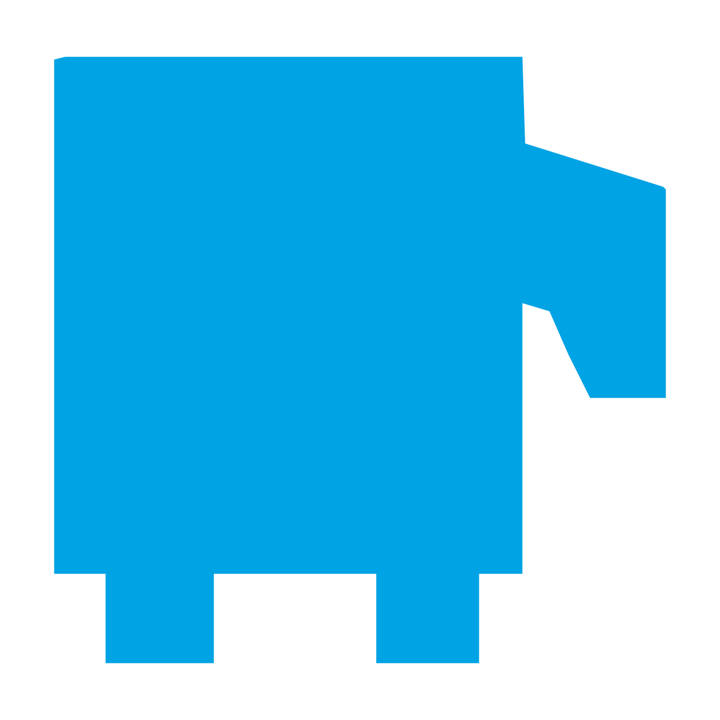 Brutalist Sheep Logo #00a3e4