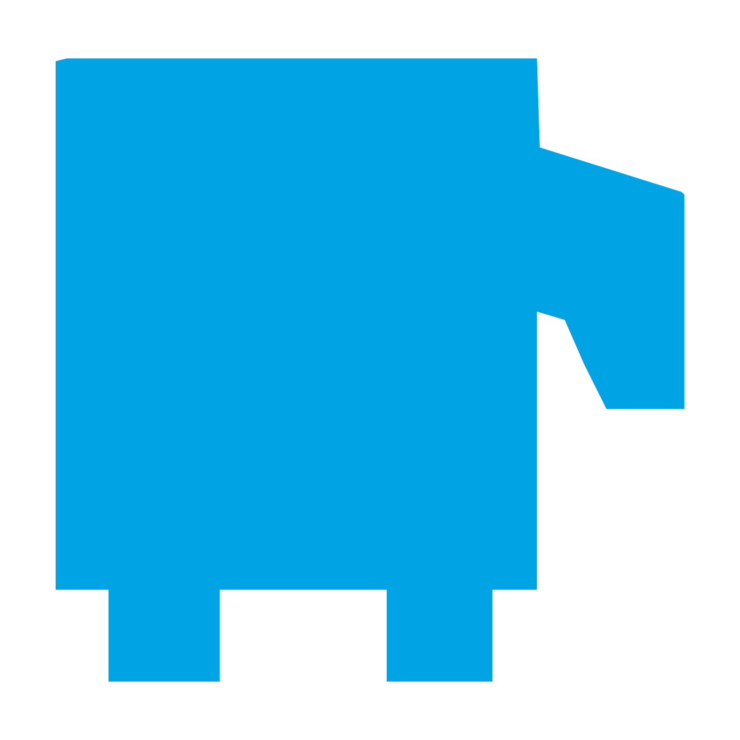 Brutalist Sheep Logo #00a3e4