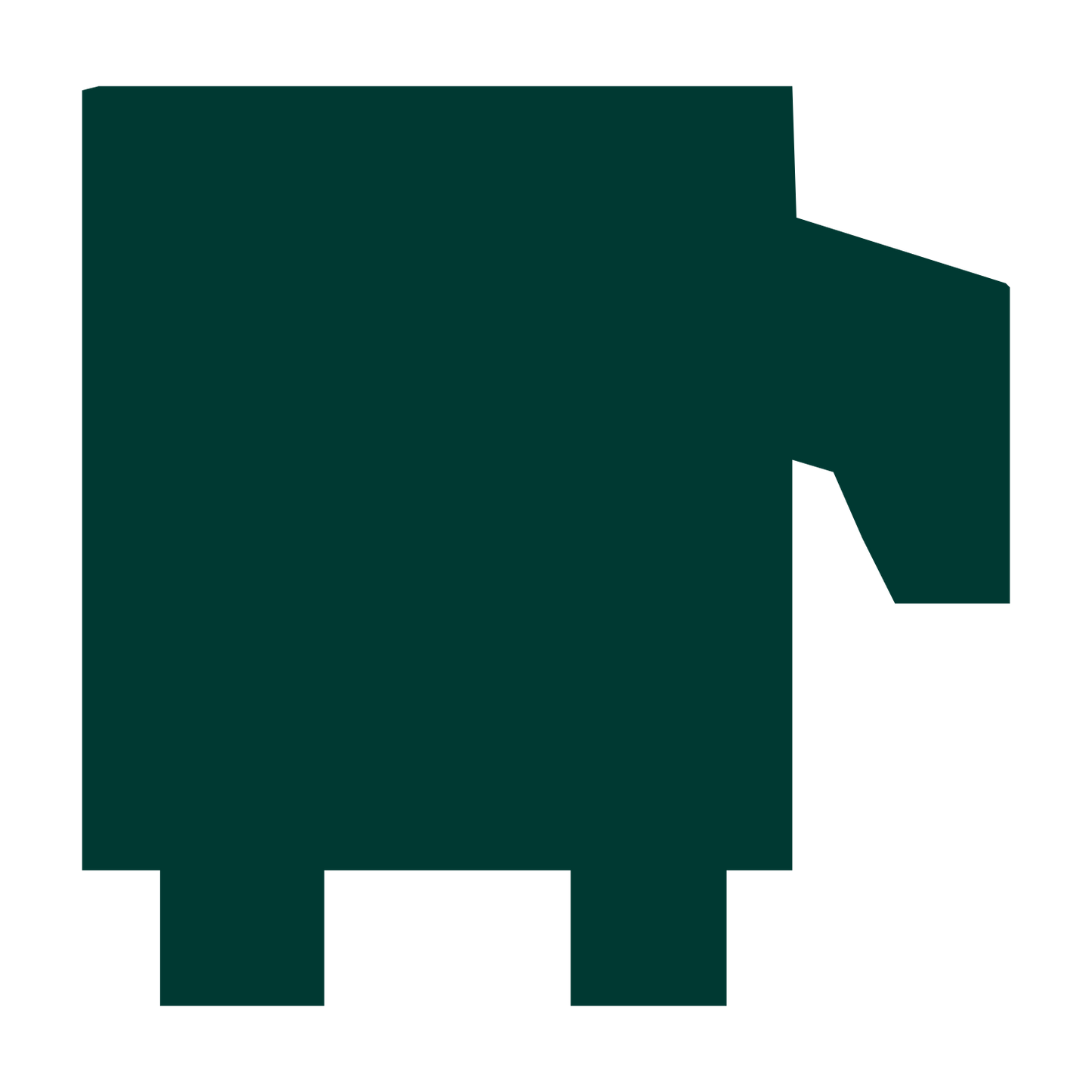 Brutalist Sheep Logo #003932