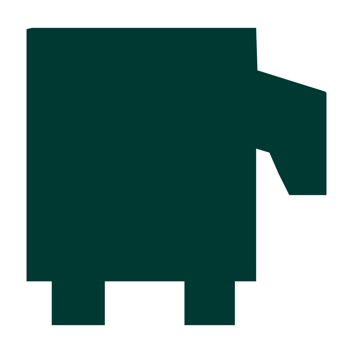 Brutalist Sheep Logo #003932
