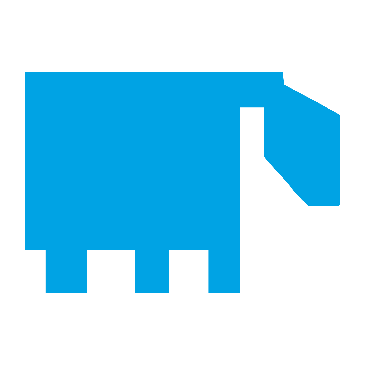 Brutalist Sheep Logo #00a3e4