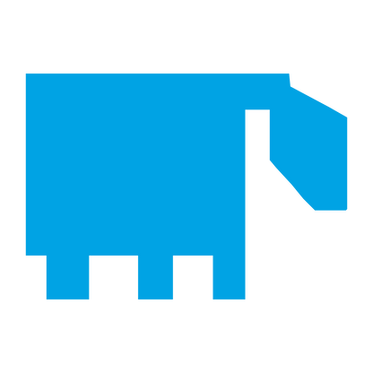 Brutalist Sheep Logo #00a3e4