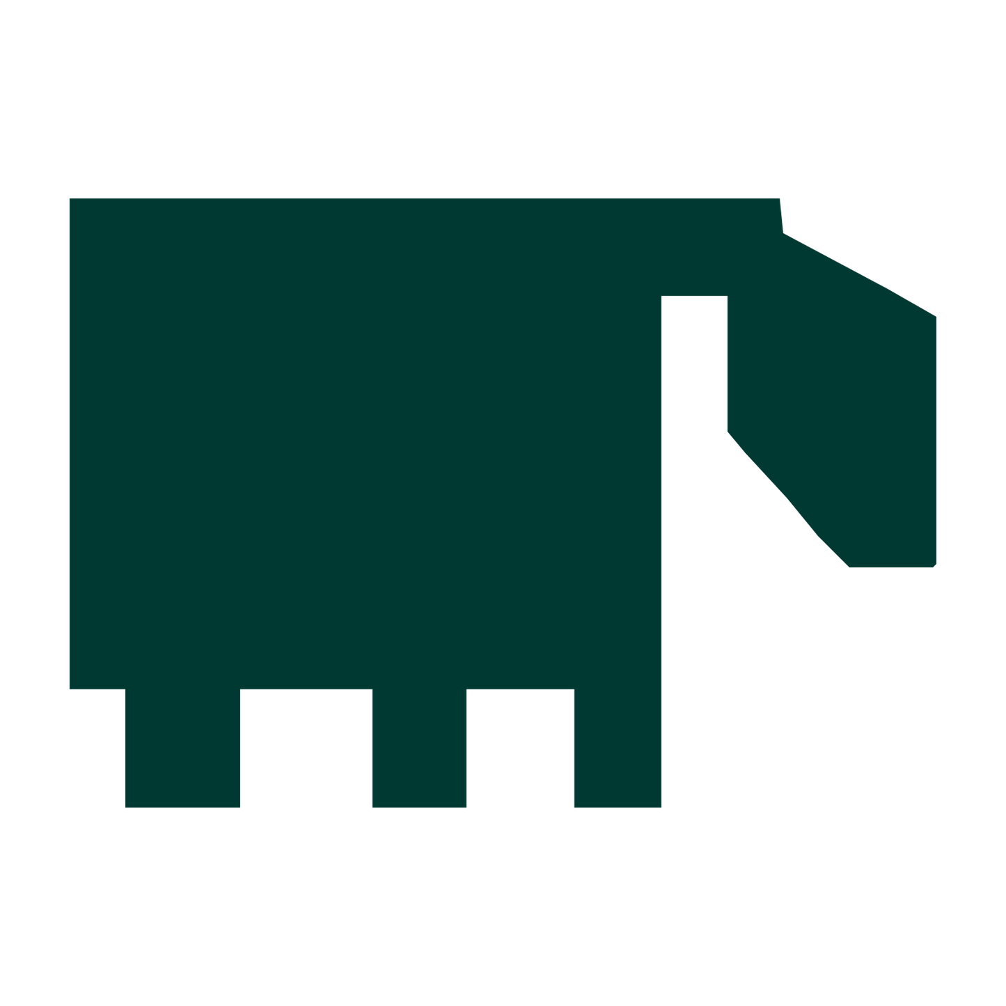 Brutalist Sheep Logo #003932