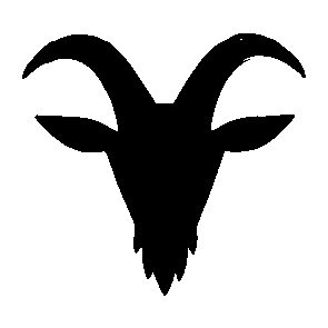 Goat Head Silhouette Logo