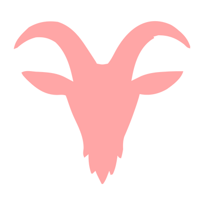 Goat Head Silhouette Logo #ffa6a6