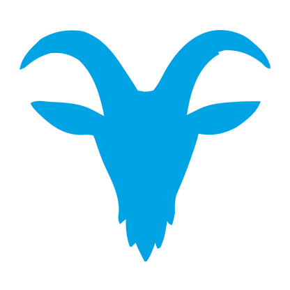 Goat Head Silhouette Logo #00a3e4