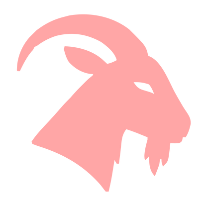 Silhouette Goat Head Logo #ffa6a6