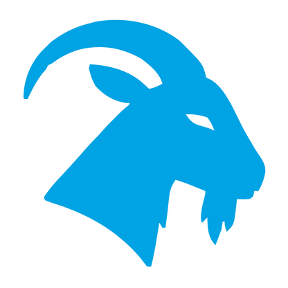 Silhouette Goat Head Logo #00a3e4
