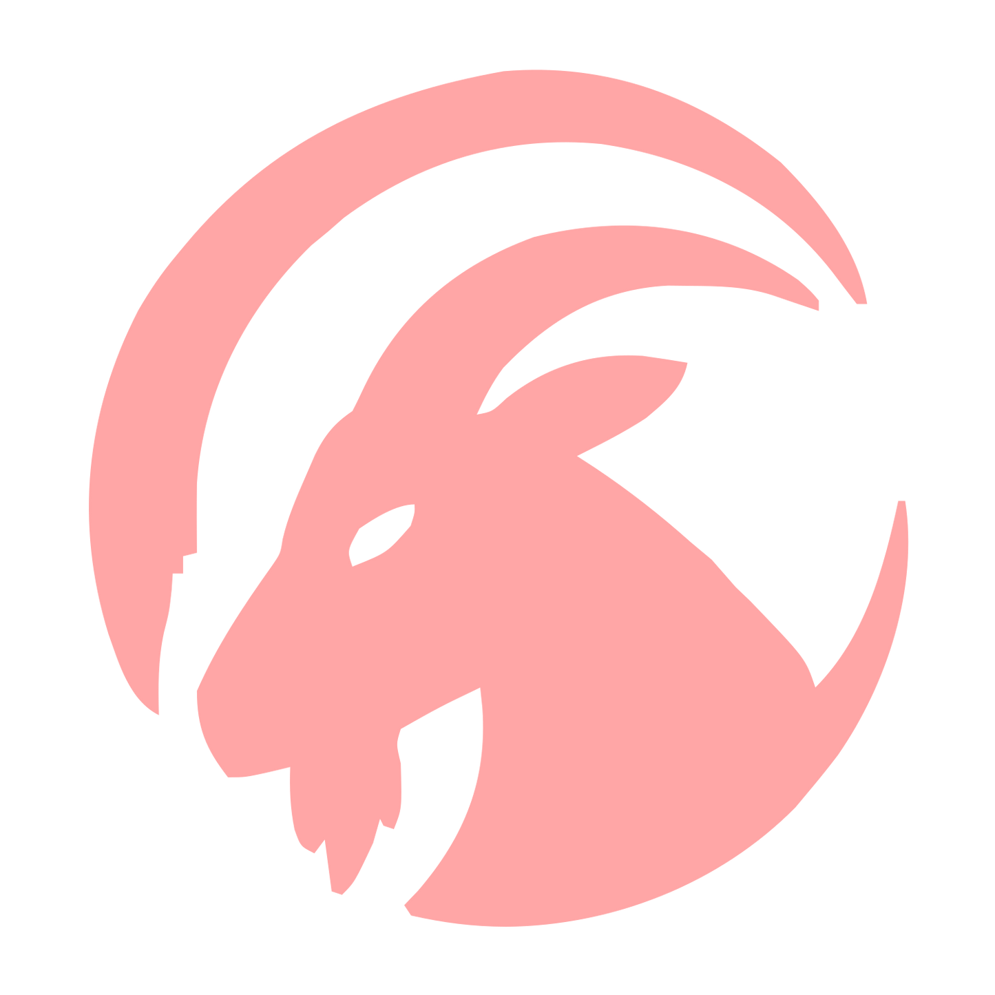 Goat Head Circle Logo #ffa6a6