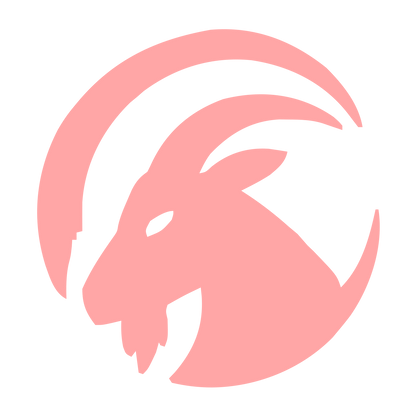 Goat Head Circle Logo #ffa6a6