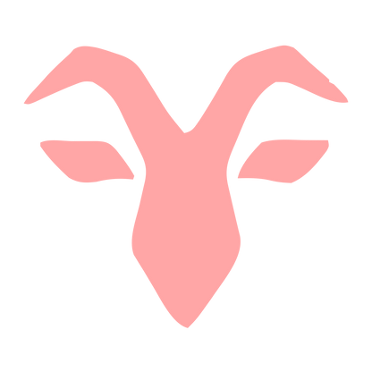 Geometric Goat Head Logo #ffa6a6