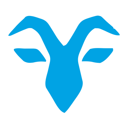 Geometric Goat Head Logo #00a3e4