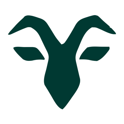 Geometric Goat Head Logo #003932
