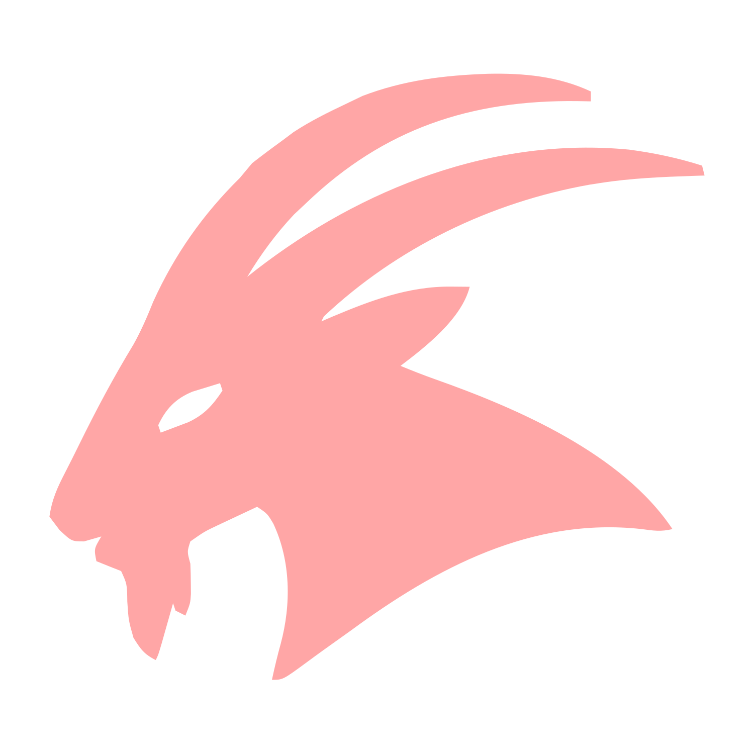 Goat Head Profile Logo #ffa6a6
