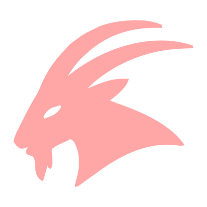 Goat Head Profile Logo #ffa6a6